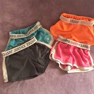 4 pair justice shorts girls